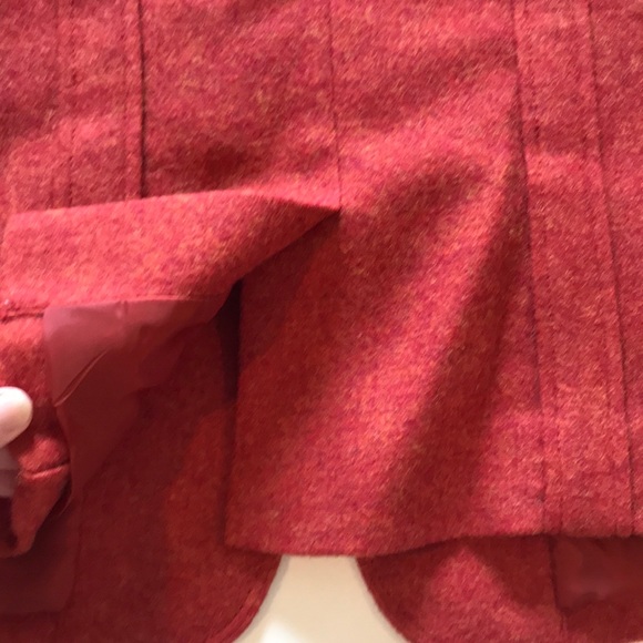 Talbots Wool 4P Blazer Jacket Burnt Orange Red - Picture 9 of 12